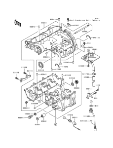 ZX600 Картер двигателя