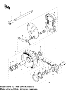 KE125 Front hub / brake