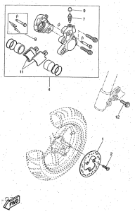 YQ50 Front brake. caliper