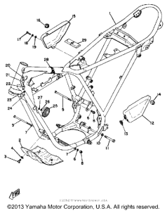 DT175A Frame - side cover