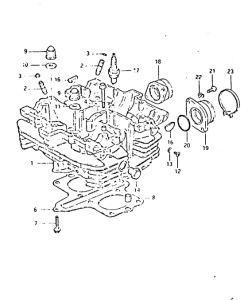 GSX400 Головка цилиндров