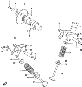 GZ250 Распредвал  /  клапан