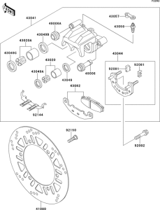 EX250 Передний тормоз