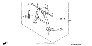 CB750 Подножка центральная