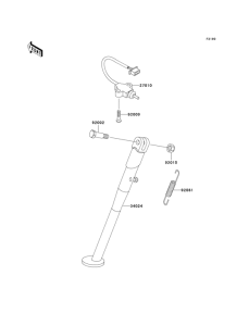 KL250 Подножка