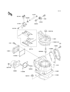 KX125 Цилиндр и головка цилиндров