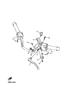 FZS600 Interruptor  manillar&palanc