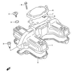 GS500 Крышка головки цилиндров