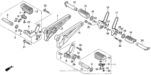 CB250 Подножки