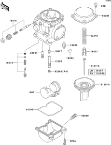 EJ650 Карбюратор в разборе