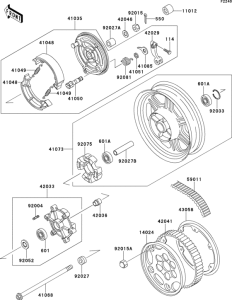 EN500 Задняя ступица колеса