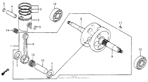 NH80 Коленчатый вал и поршни