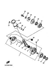 TZ125 Коленчатый вал и Поршень