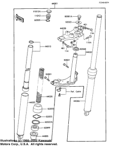 KE100 Вилка передней оси