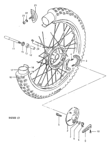 RM250 Передние колеса model