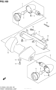 VL1500B Front Turnsignal Lamp (Vl1500Bl4 E28)