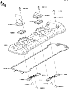 ZX1000 Крышка головки цилиндров