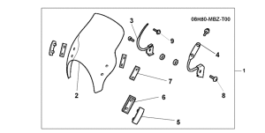 CB600F21 Meter visor