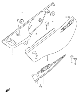 DR200 Обтекатель задний