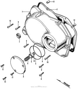 CL450 Крышка картера правая