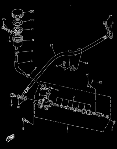 TZR50 Задний торм цилиндр
