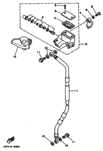 YZ80 YZ80D Передний тормозной цилиндр