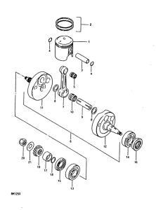 RM125 Вал коленчатый