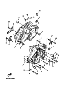 TDR125 Картер двигателя