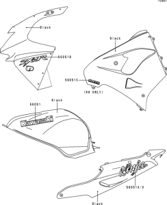 ZX900 Decals(black)(zx900-d1)
