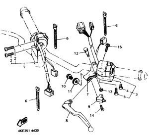 XJ600N Handle switch . lever