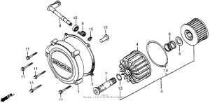 CX500 Clutch cover + oil filter