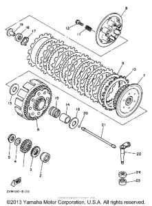 WR250Z Сцепление