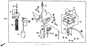CR125R Carburetor + optional parts