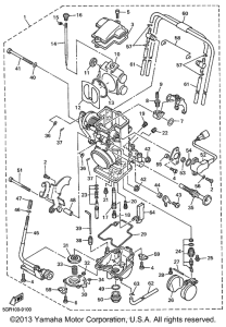 YZ400FL Карбюратор