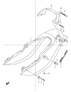 GSF600 Обтекатель сидения