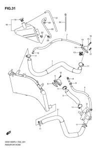 GSX1300R Радиатор hose