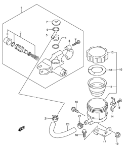 SV650 Передний тормозной цилиндр