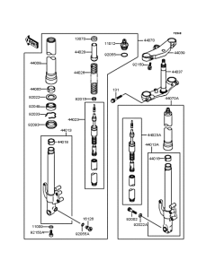 ZX250 Передняя вилка