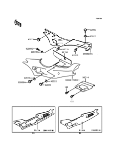 ZX400 Боковые обтекатели