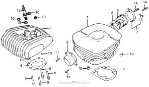 CR125 Cylinder head + cylinder