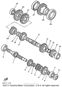 XV750BC Трансмиссия