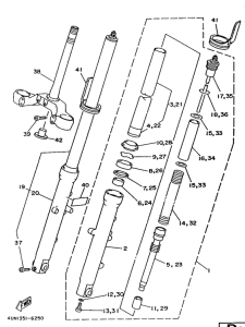 TRX850 Передняя вилка