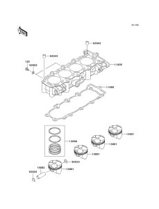 ZX600 Цилиндр / поршень