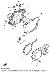 XT350NC (CA ED.) Боковые крышки