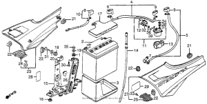 VF1000F Side cover + battery