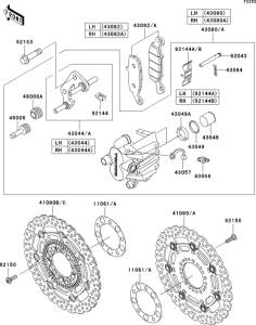 ER650 Передний тормоз