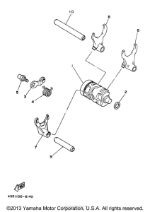  Shift cam - shift fork