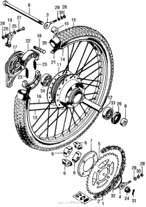 CL70 Переднее колесо