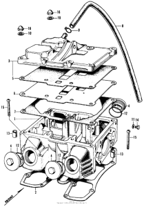 CL350 Cylinder head cover + cam case