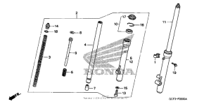 CRF70F Передняя вилка